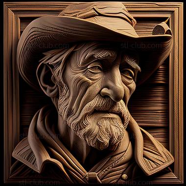 3D model Will Hickok Lowe American artist (STL)